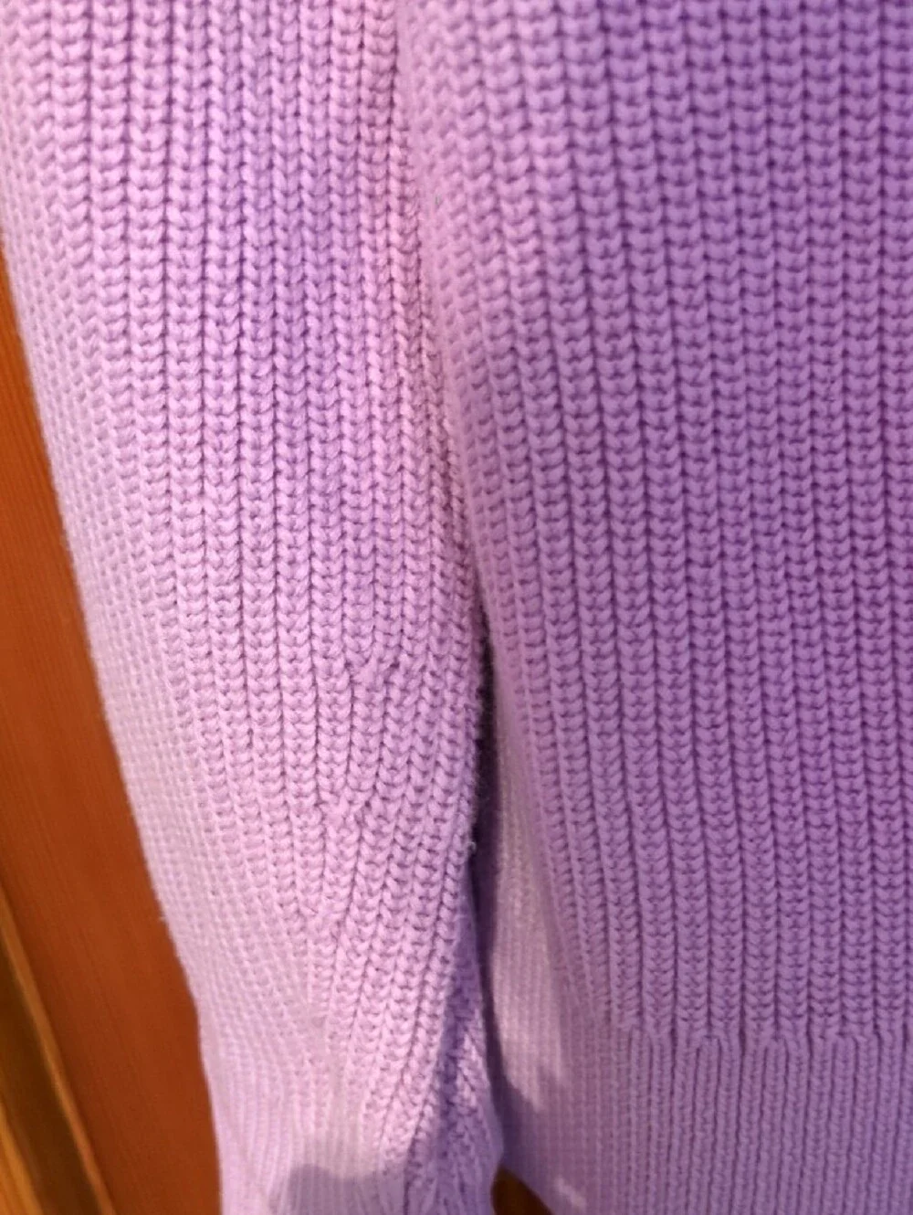 Talbots Lilac Crewneck Sweater with Chest Pocket